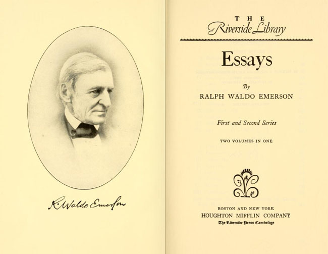 Title Page of Emerson's Essays, Series 1 and 2